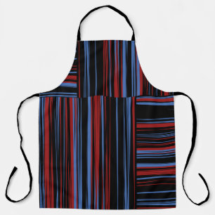 Pattern with horizontal and vertical colored bands apron