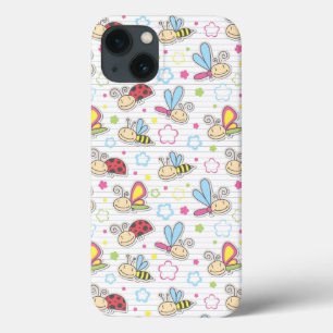 pattern with insects iPhone 13 case