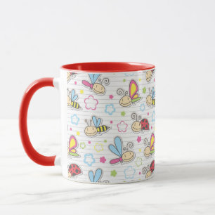 pattern with insects mug
