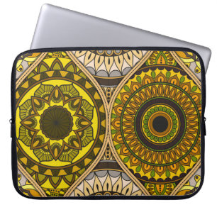 Pattern with mandalas. Vintage decorative elements Laptop Sleeve