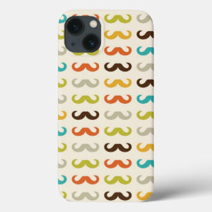 Pattern with moustache iPhone 13 case