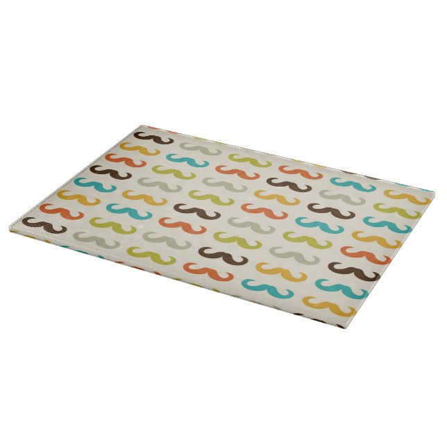 Pattern with moustache cutting board (Corner)
