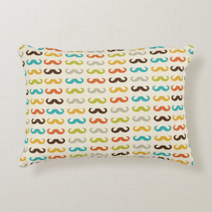 Pattern with moustache decorative cushion