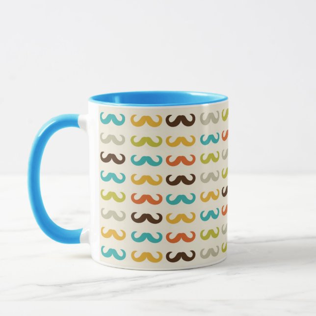 Pattern with moustache mug (Left)