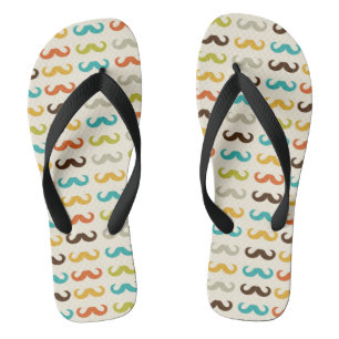Pattern with moustache thongs