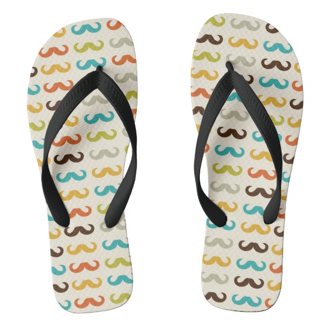 Pattern with moustache thongs (Footbed)