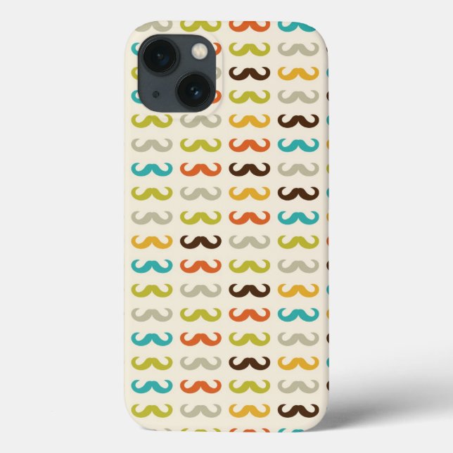 Pattern with mustache Case-Mate iPhone case (Back)