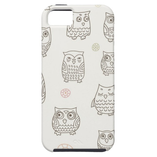 Pattern with owls Case-Mate iPhone case (Back)