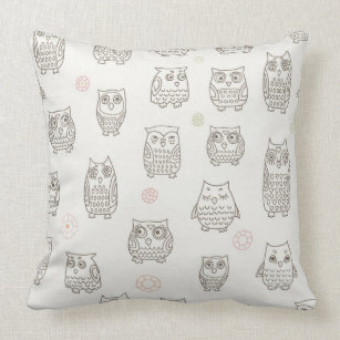 Pattern with owls cushion