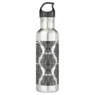 Pattern With Owls Doodle 710 Ml Water Bottle