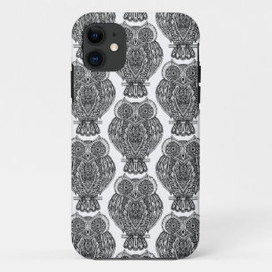 Pattern With Owls Doodle iPhone 11 Case