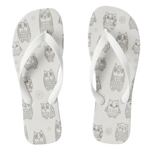 Pattern with owls thongs