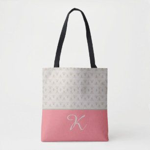 Pattern with Peach Colour Tote Bag