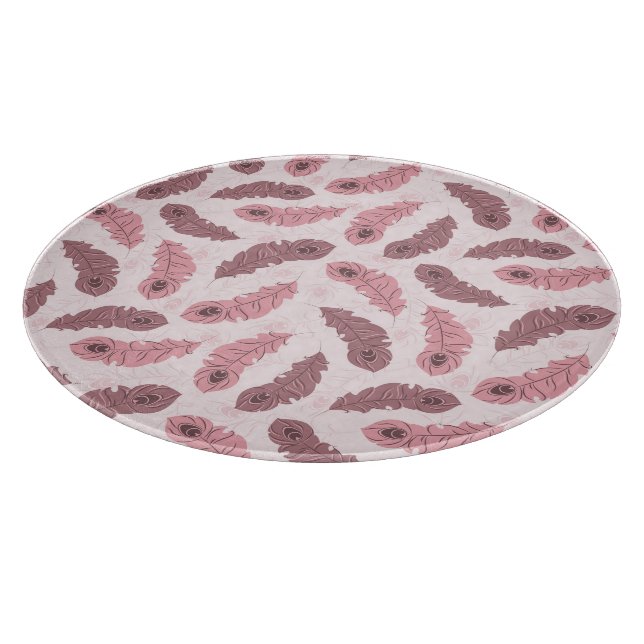 pattern with peacock feathers cutting board (Corner)