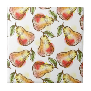 Pattern with pear ceramic tile