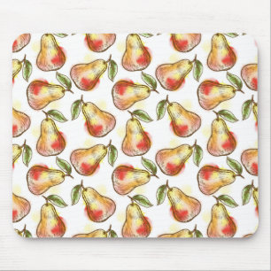 Pattern with pear mouse pad