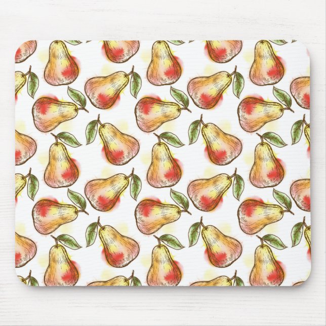 Pattern with pear mouse pad (Front)