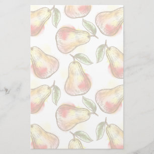 Pattern with pear stationery