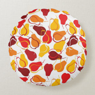 Pattern with pears round cushion