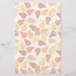Pattern with pears stationery