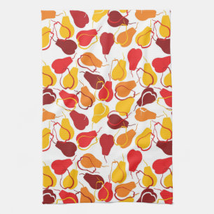 Pattern with pears tea towel