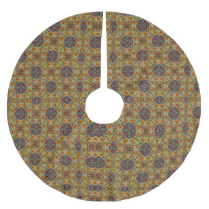 Pattern With pebbles Brushed Polyester Tree Skirt