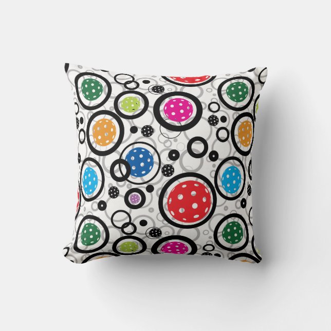 Pattern with Pickleballs  Cushion (Front)