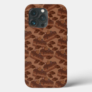 Pattern with pieces of chocolate cake iPhone 13 Pro Case
