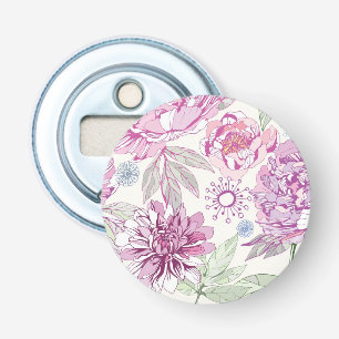 Pattern with pink flowers bottle opener