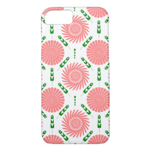  pattern with pink flowers   iPhone 8/7 case