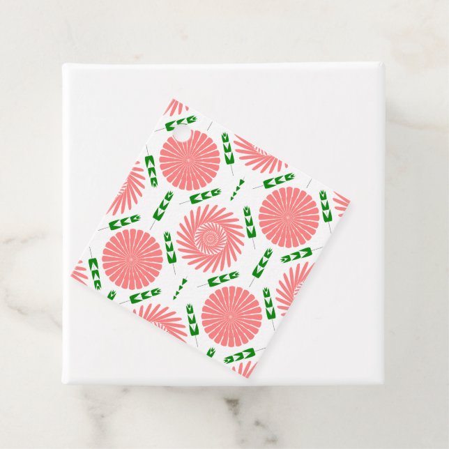  pattern with pink flowers   favour tags (In Situ)