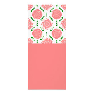  pattern with pink flowers   rack card