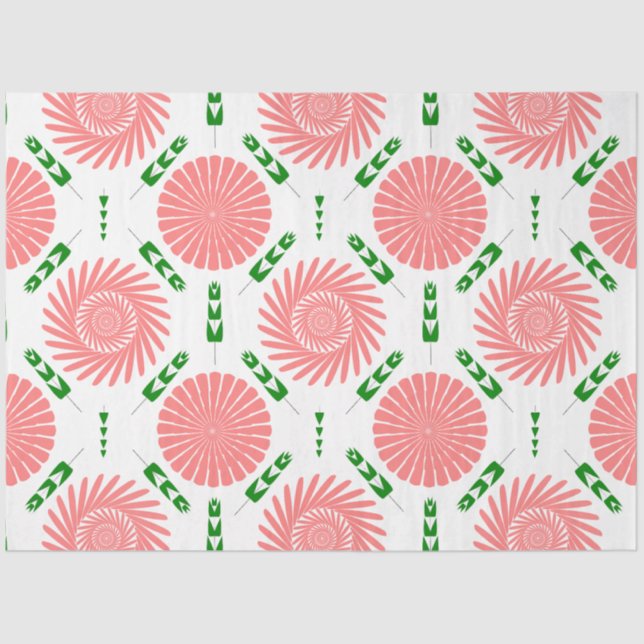  pattern with pink flowers   tissue paper (Front)