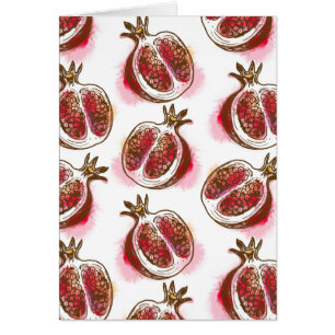 Pattern with pomegranate