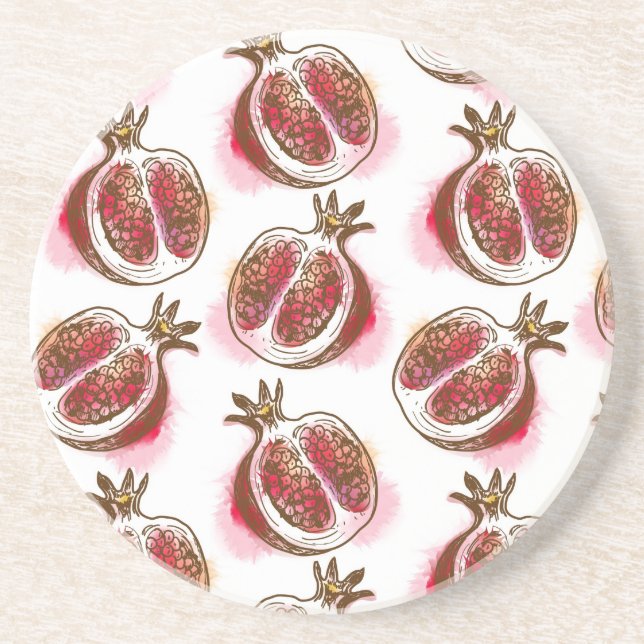 Pattern with pomegranate coaster (Front)