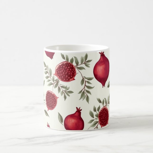 Pattern with pomegranate coffee mug (Center)