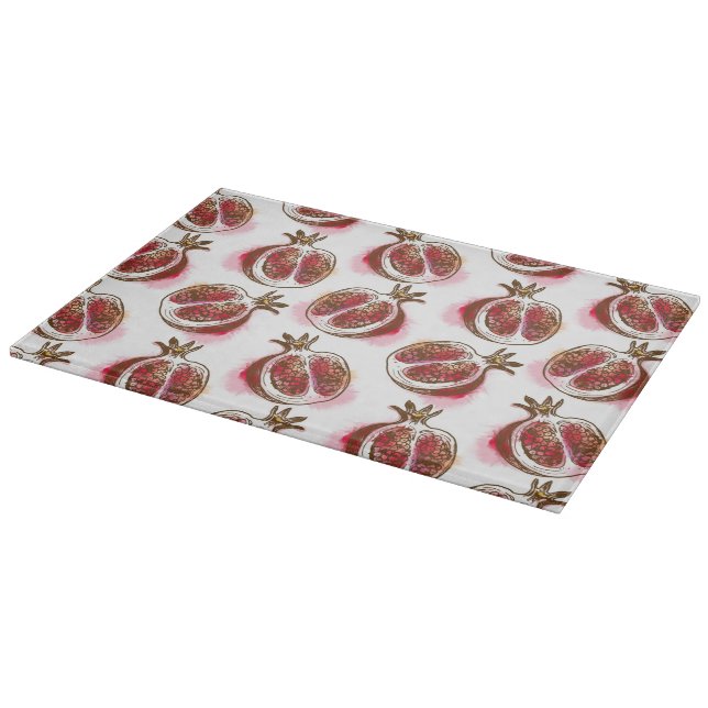 Pattern with pomegranate cutting board (Corner)