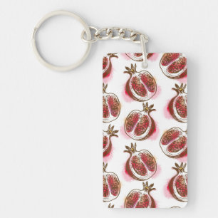 Pattern with pomegranate key ring