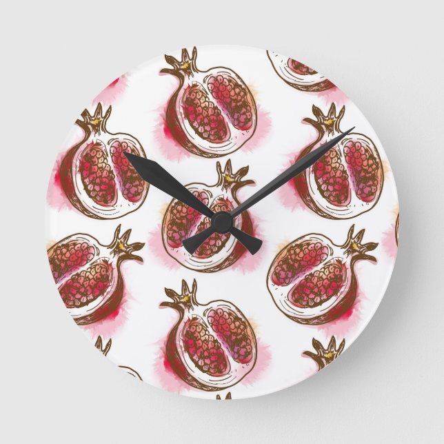 Pattern with pomegranate round clock (Front)