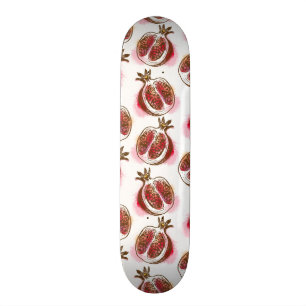 Pattern with pomegranate skateboard