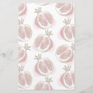 Pattern with pomegranate stationery