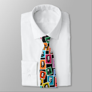 Pattern with portraits of the greatest composers tie