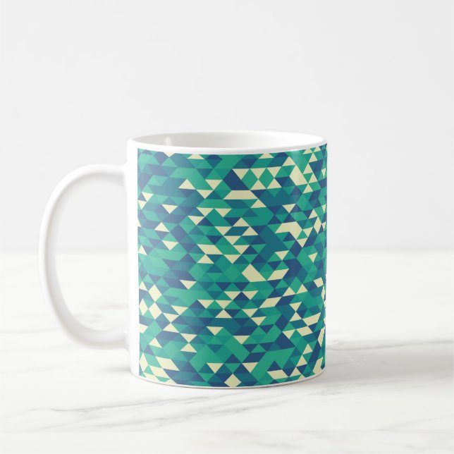 Pattern with random coloured Diamonds Generative A Coffee Mug (Left)