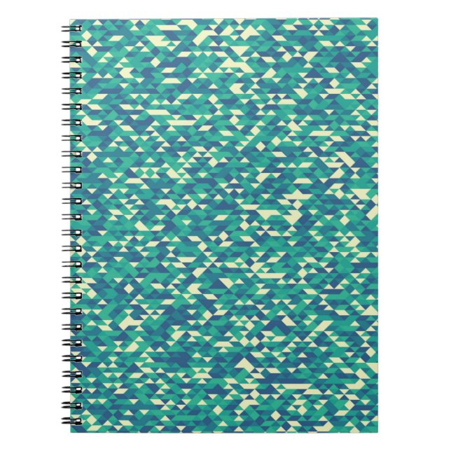 Pattern with random coloured Diamonds Generative A Notebook (Front)