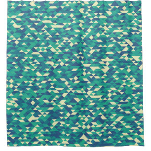 Pattern with random coloured Diamonds Generative A Shower Curtain