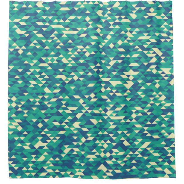 Pattern with random coloured Diamonds Generative A Shower Curtain (Front)