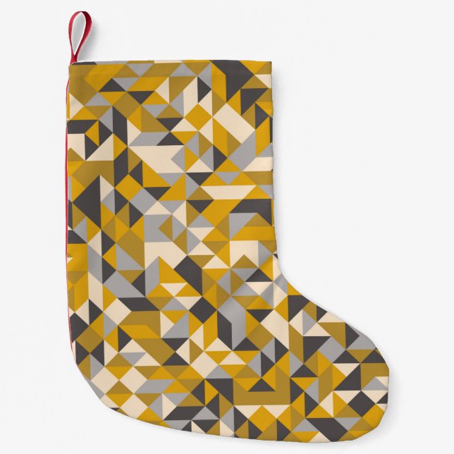 Pattern with random coloured Diamonds Generative A Small Christmas Stocking (Front)