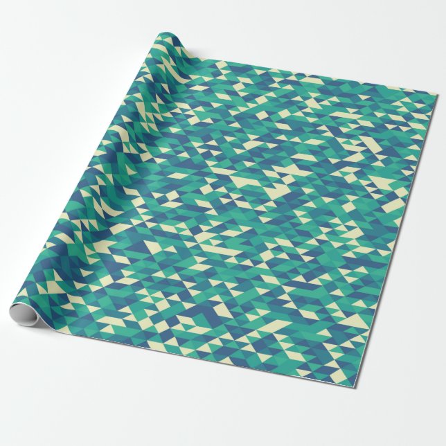 Pattern with random coloured Diamonds Generative A Wrapping Paper (Unrolled)