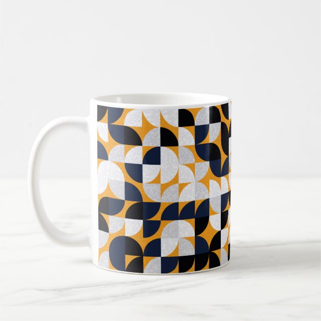 Pattern with random coloured triangles Generative  Coffee Mug (Left)