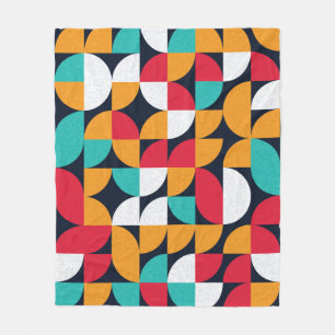 Pattern with random coloured triangles Generative Fleece Blanket